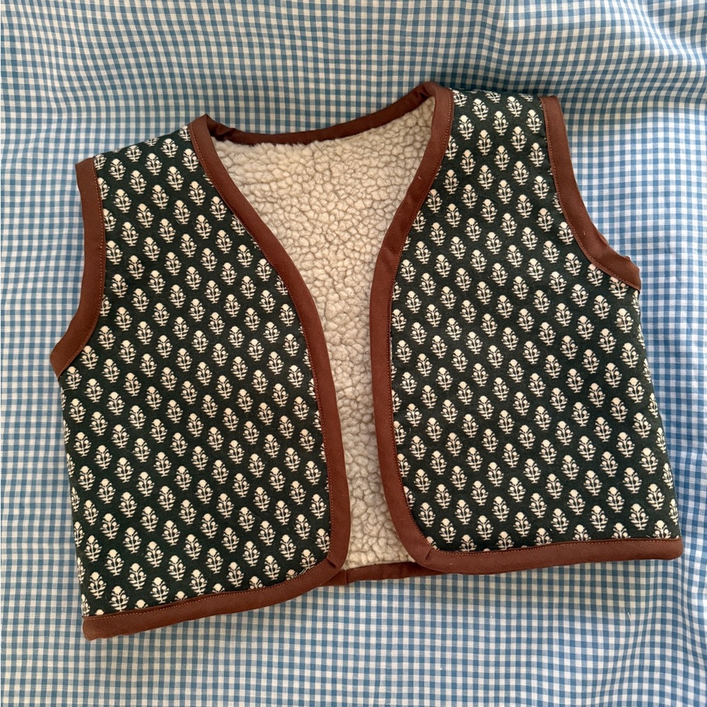 Kids Green and Brown Vest